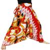 RaanPahMuang Mixed Art Baggy Side Tie Mao Hmong Hill Tribe Harem Pants, Small, Curved Steel Red view 1