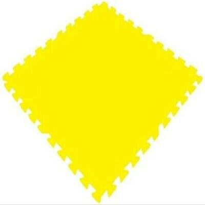 EVA Foam Floor Mat Interlocking Exercise Gym Puzzle Tiles 24" x 24" x 3/8"(10mm),Color: Yellow, Square FEET: 24-288 (Square FEET: 168)