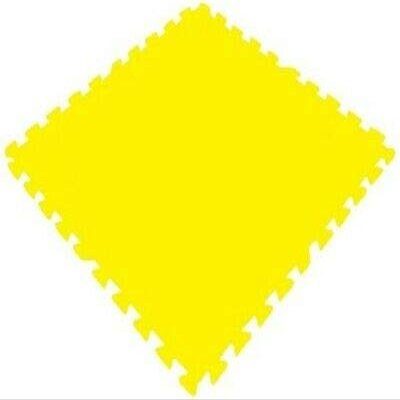 EVA Foam Floor Mat Interlocking Exercise Gym Puzzle Tiles 24" x 24" x 3/8"(10mm),Color: Yellow, Square FEET: 24-288 (Square FEET: 168)