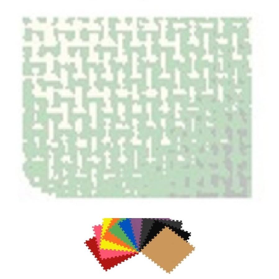 EVA Foam Floor Mat Interlocking Exercise Gym Puzzle Tiles 24" x 24" x 3/8"(10mm),Color: Gray, Square FEET: 120