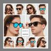 ANDWOOD Bamboo Sunglasses Floating for Men Women Wood Sunglass Wooden Frame Polarized Vintage Black Handmade view 3