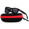 ANDWOOD Bamboo Sunglasses Floating for Men Women Wood Sunglass Wooden Frame Polarized Vintage Black Handmade view 4