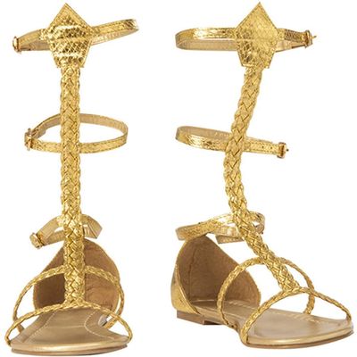 Rubies Child's Costume Gladiator Sandals, X-Large Gold