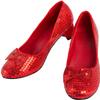 Rubies Girl's Red Sequin Costume Shoes, Small view 1