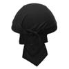 Bandana Headbands Sweat Wicking Beanie Cap Adjustable Hat Cap Skull Cap Head Wrap For Men and Women Fits under Helmets and Baseball Cap Beanie Cycling (Black(2PCS)) view 1