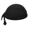 Bandana Headbands Sweat Wicking Beanie Cap Adjustable Hat Cap Skull Cap Head Wrap For Men and Women Fits under Helmets and Baseball Cap Beanie Cycling (Black(2PCS)) view 2