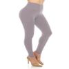 ALWAYS Women's Super High Waist Leggings - Premium Buttery Soft Yoga Workout Stretch Solid Pants Lilac Grey Plus Size view 1