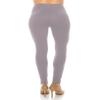 ALWAYS Women's Super High Waist Leggings - Premium Buttery Soft Yoga Workout Stretch Solid Pants Lilac Grey Plus Size view 3