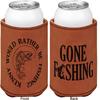 Personalized Fish Leatherette Can Sleeve - Double Sided view 2