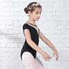 117241055 Ballet Leotard Girls Short Sleeve Dance Leotards (Black, M 6-7) view 3