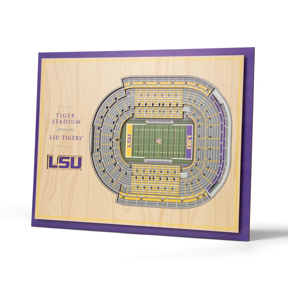 YouTheFan NCAA LSU Tigers 5-Layer StadiumView 3D Wall Art - Tiger Stadium