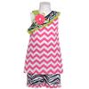 Baby Girls 3M-24M Fuchsia-Pink/White Chevron Zebra Stripe Top/Shorts Set (6M, Fuchsia) view 2