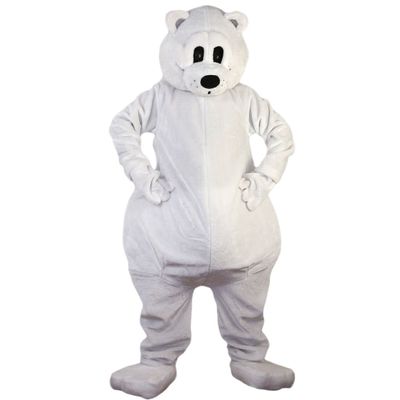 White Polar Bear Mascot Costume Cartoon Character Adult Sz Real Picture 2