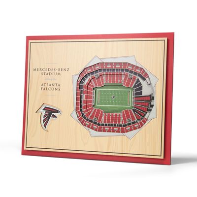 YouTheFan NFL 5-Layer 17 x 13 StadiumViews 3D Wall Art, Atlanta Falcons, 13.00" x 17.00"