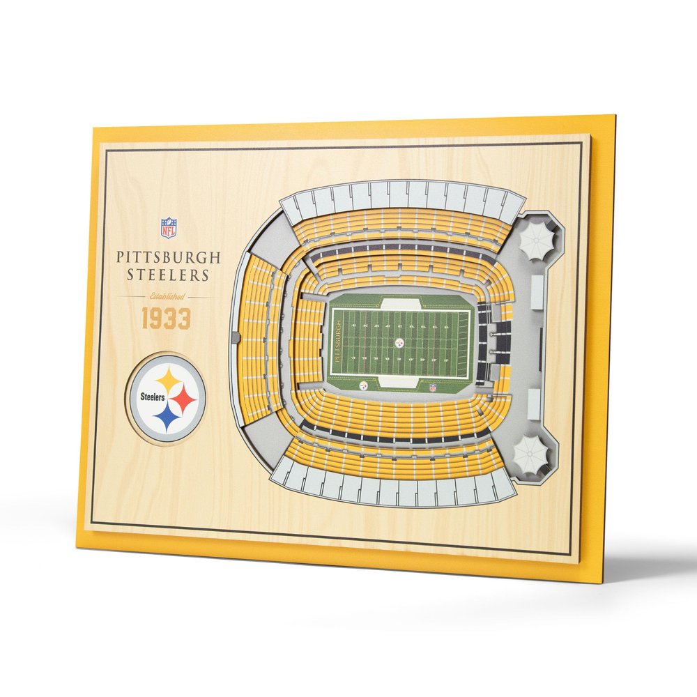 YouTheFan NFL 5-Layer 17 x 13 StadiumViews 3D Wall Art, Pittsburgh Steelers