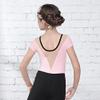 Baiwu Dance 117241055 Elegant Ballet Leotard Girls Short Sleeve Kids Leotards (Pink, M 6-7) view 4