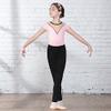 17241055 Ballet Leotard Girls Short Sleeve Dance Leotards (Pink, S 4-6) view 3
