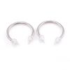 BodyJewelryOnline Pair of Horseshoe with Acrylic Spike end 10g Made of Surgical Steel view 1