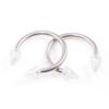 BodyJewelryOnline Pair of Horseshoe with Acrylic Spike end 10g Made of Surgical Steel view 2