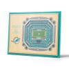 YouTheFan NFL 5-Layer 17 x 13 StadiumViews 3D Wall Art, One Size, Miami Dolphins view 1