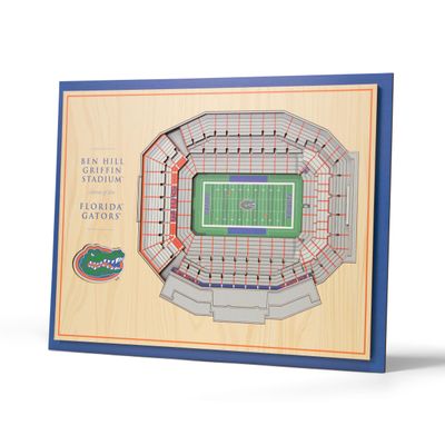 YouTheFan NCAA Florida Gators 5-Layer StadiumView 3D Wall Art - Ben Hill Griffin Stadium, 13.00" x 17.00"