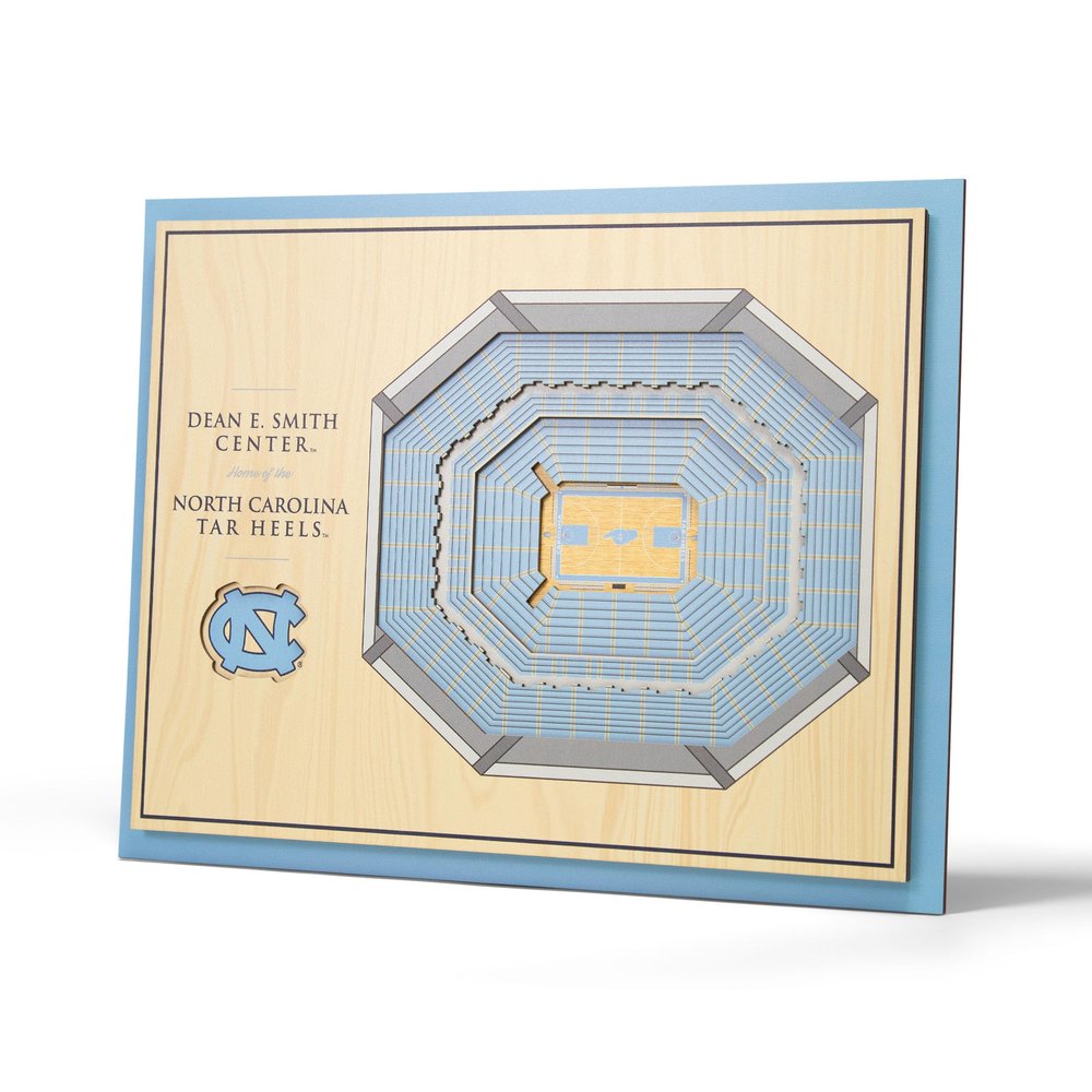 YouTheFan NCAA North Carolina Tar Heels 5-Layer StadiumView 3D Wall Art - Dean E. Smith Center