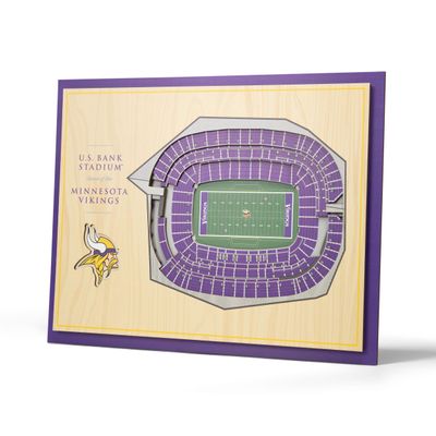 YouTheFan NFL 5-Layer 17 x 13 StadiumViews 3D Wall Art, Minnesota Vikings