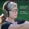 Howard Leight by Honeywell Impact Sport Sound Amplification Electronic Shooting Black Earmuff with Genesis Sharp-Shooter Shooting Glasses, Clear Lens view 3