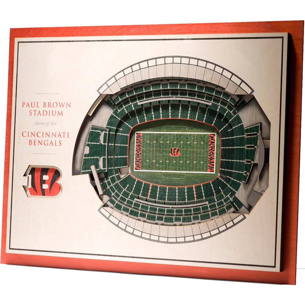 YouTheFan NFL 5-Layer 17 x 13 StadiumViews 3D Wall Art, Cincinnati Bengals
