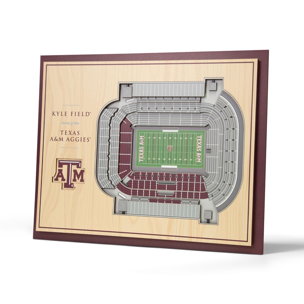 YouTheFan NCAA Texas A&M Aggies 5-Layer StadiumView 3D Wall Art - Kyle Field