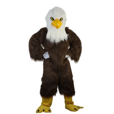 White Head Brown Eagle Costume Mascot Cartoon For Performance Fursuit