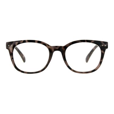 PASTL Reading Glasses Magnified Eyeglasses Square Frame Spring Hinge Beige Tort +1.5