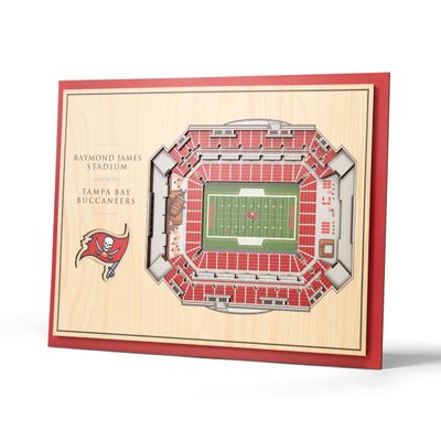 YouTheFan NFL 5-Layer 17 x 13 StadiumViews 3D Wall Art, One Size, Tampa Bay Buccaneers