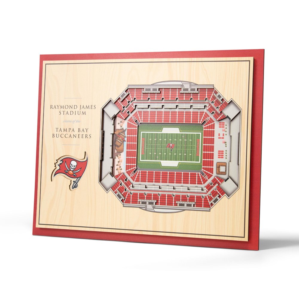 YouTheFan NFL 5-Layer 17 x 13 StadiumViews 3D Wall Art, One Size, Tampa Bay Buccaneers