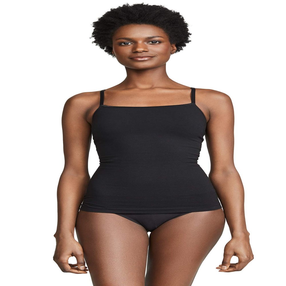 Yummie by Heather Thomson by Heather Thomson Women's Plus-Size Seamless Convertible Shapewear Camisole Underwear, Black, 2X/3X