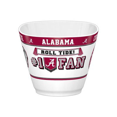 Fremont Die NCAA Alabama Crimson Tide Party Snack Bowl, 11.75" Bowl (2 Gallon), White/Team Colors