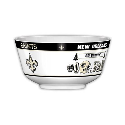 Fremont Die NFL New Orleans Saints Party Snack Bowl, 11.75" Bowl (2 Gallon), White/Team Colors