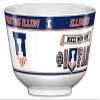 Fremont Die NCAA Illinois Illini Party Snack Bowl, 11.75" Bowl (2 Gallon), White/Team Colors view 1