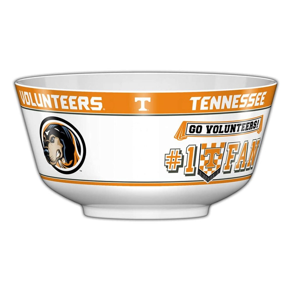 Fremont Die NCAA Tennessee Volunteers Party Snack Bowl, 11.75" Bowl (2 Gallon), White/Team Colors