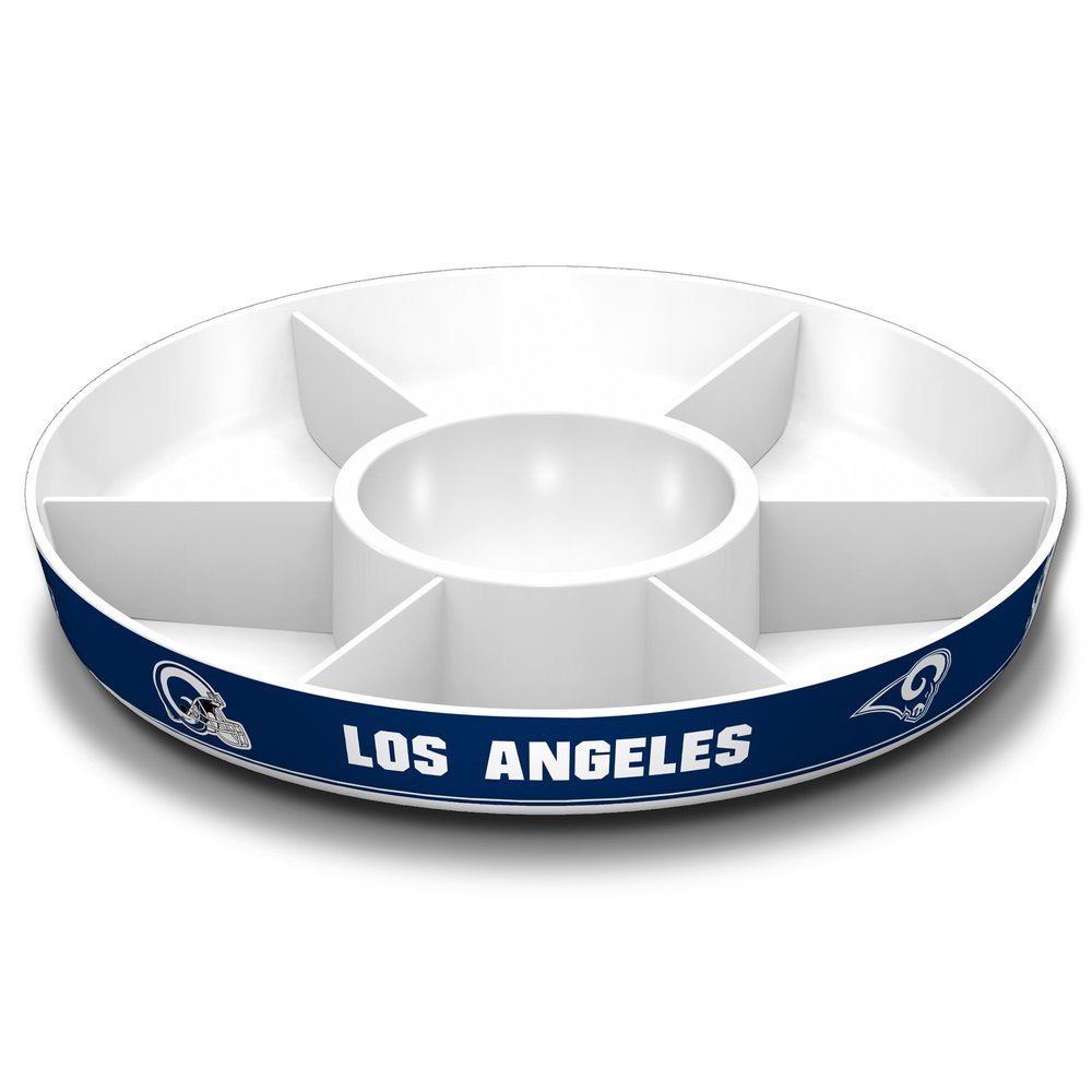 Fremont Die NFL Los Angeles Rams Party Platter, 14.5" Diameter, 14.5" Diameter, White/Team Colors