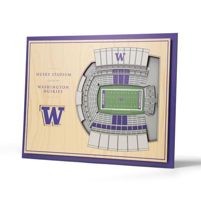 YouTheFan NCAA Washington Huskies 5-Layer StadiumView 3D Wall Art - Husky Stadium