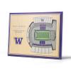 YouTheFan NCAA Washington Huskies 5-Layer StadiumView 3D Wall Art - Husky Stadium view 1