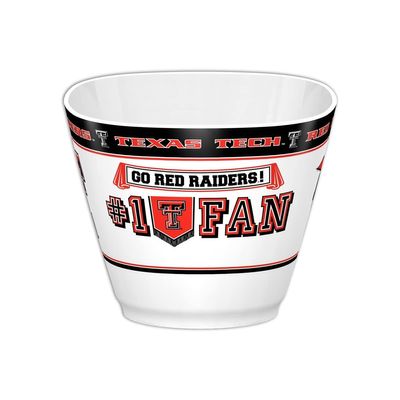 Fremont Die NCAA Texas Tech Red Raiders Party Snack Bowl, 11.75" Bowl (2 Gallon), White/Team Colors