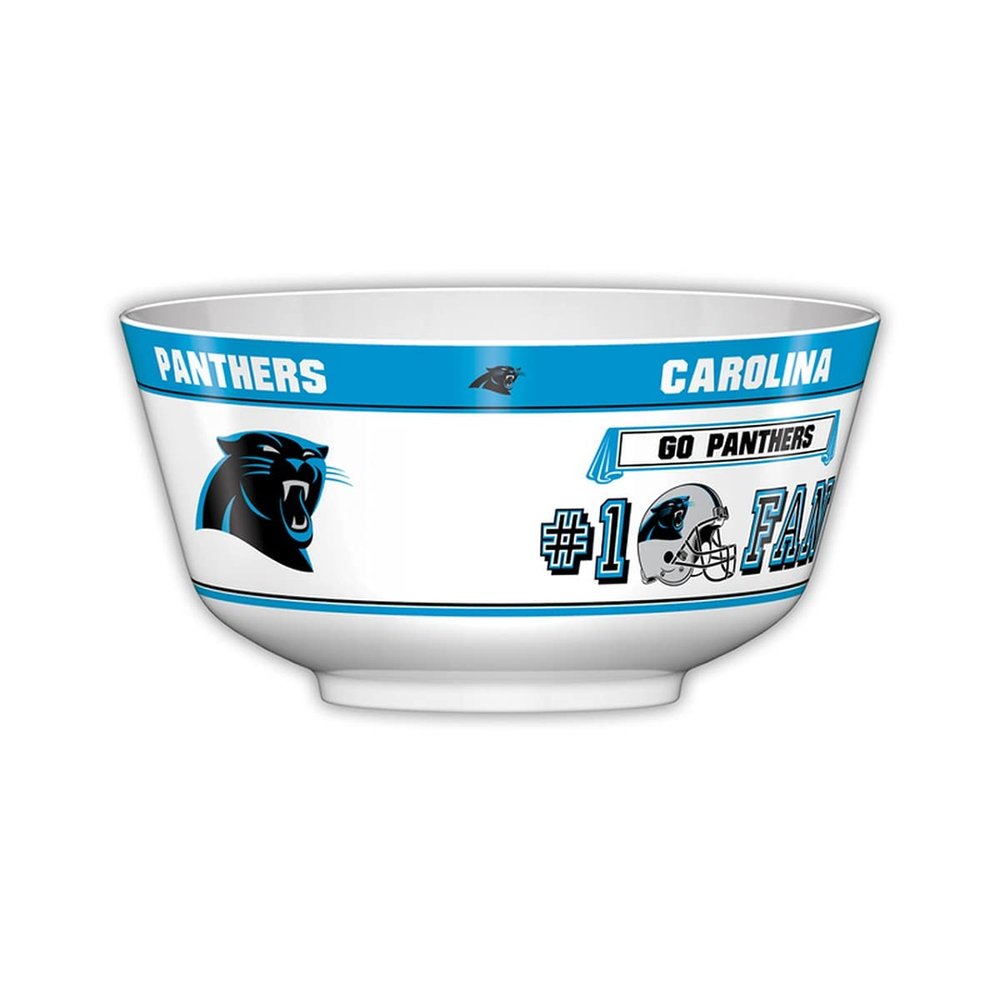 Fremont Die NFL Carolina Panthers Party Snack Bowl, 11.75" Bowl (2 Gallon), White/Team Colors
