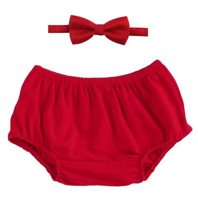 FYMNSI Newborn Baby Boys 1st/2nd Birthday Cake Smash Outfits Short Bloomers Pants Bow-Tie 2PCS Set Photo Props Red