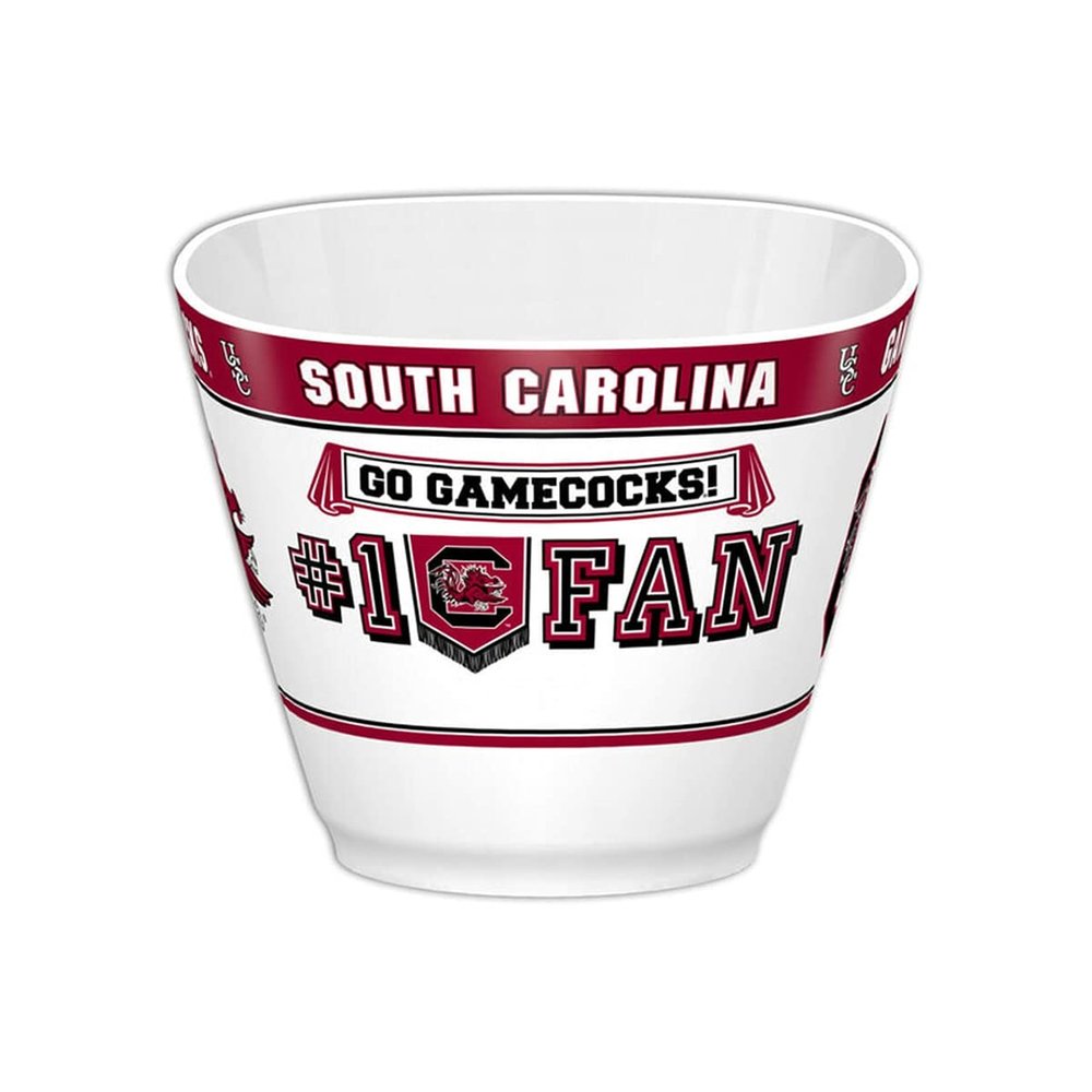 Fremont Die NCAA South Carolina Fighting Gamecocks Party Snack Bowl, 11.75" Bowl (2 Gallon), White/Team Colors