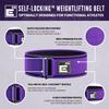 Element 26 Self-Locking Weight Lifting Belt - Premium Weightlifting Belt for Serious Functional Fitness, Power Lifting, and Olympic Lifting Athletes - Squat, Deadlift for Men & Women (Small, Purple) view 3