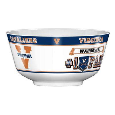 Fremont Die NCAA Virginia Cavaliers Party Snack Bowl, 11.75" Bowl (2 Gallon), White/Team Colors