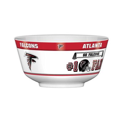 Fremont Die NFL Atlanta Falcons Party Snack Bowl, 11.75" Bowl (2 Gallon), White/Team Colors