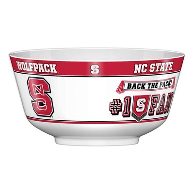 Fremont Die NCAA North Carolina State Wolfpack Party Snack Bowl, 11.75" Bowl (2 Gallon), White/Team Colors
